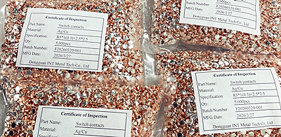 Livraison stable pour les contacts en argent, les rivets bimétalliques AgCu